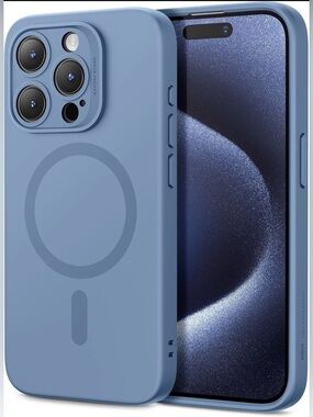 ESR MagSafe iPhone 15 Pro Case Blue Silicone HaloLock Magnetic